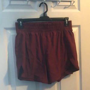 Dark red shorts